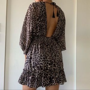Lovestitch leopard ruffle dress size S